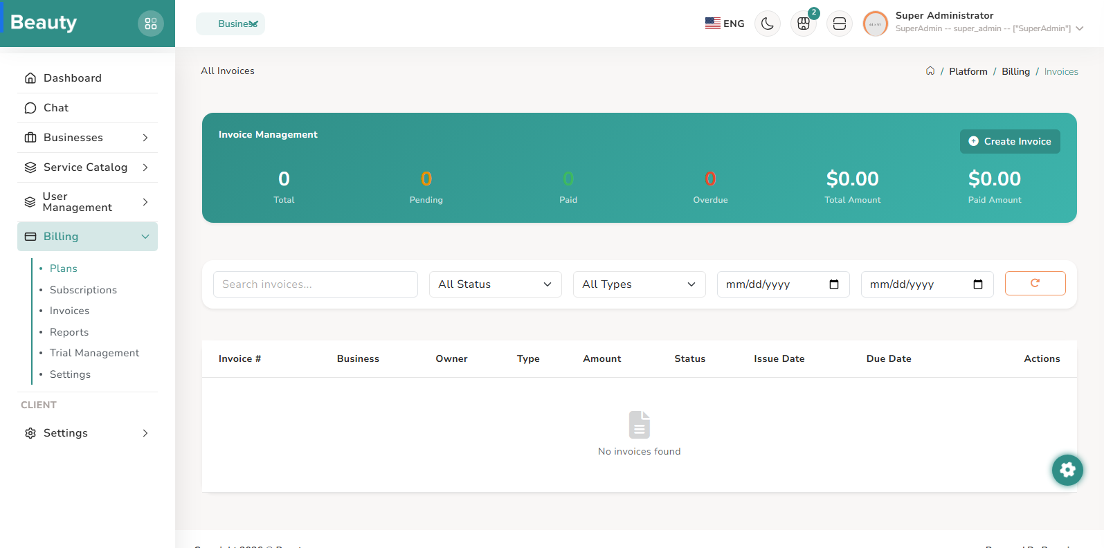 Billing / Invoices screenshot 1