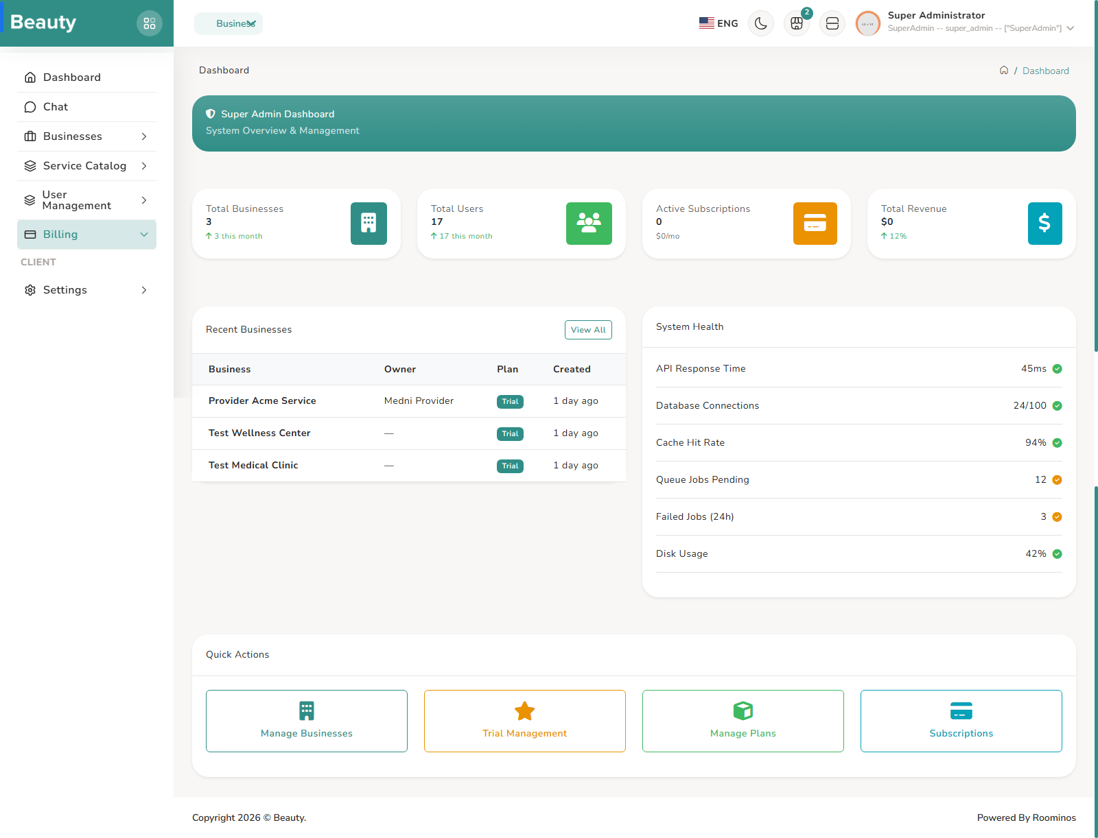 Dashboard screenshot 1