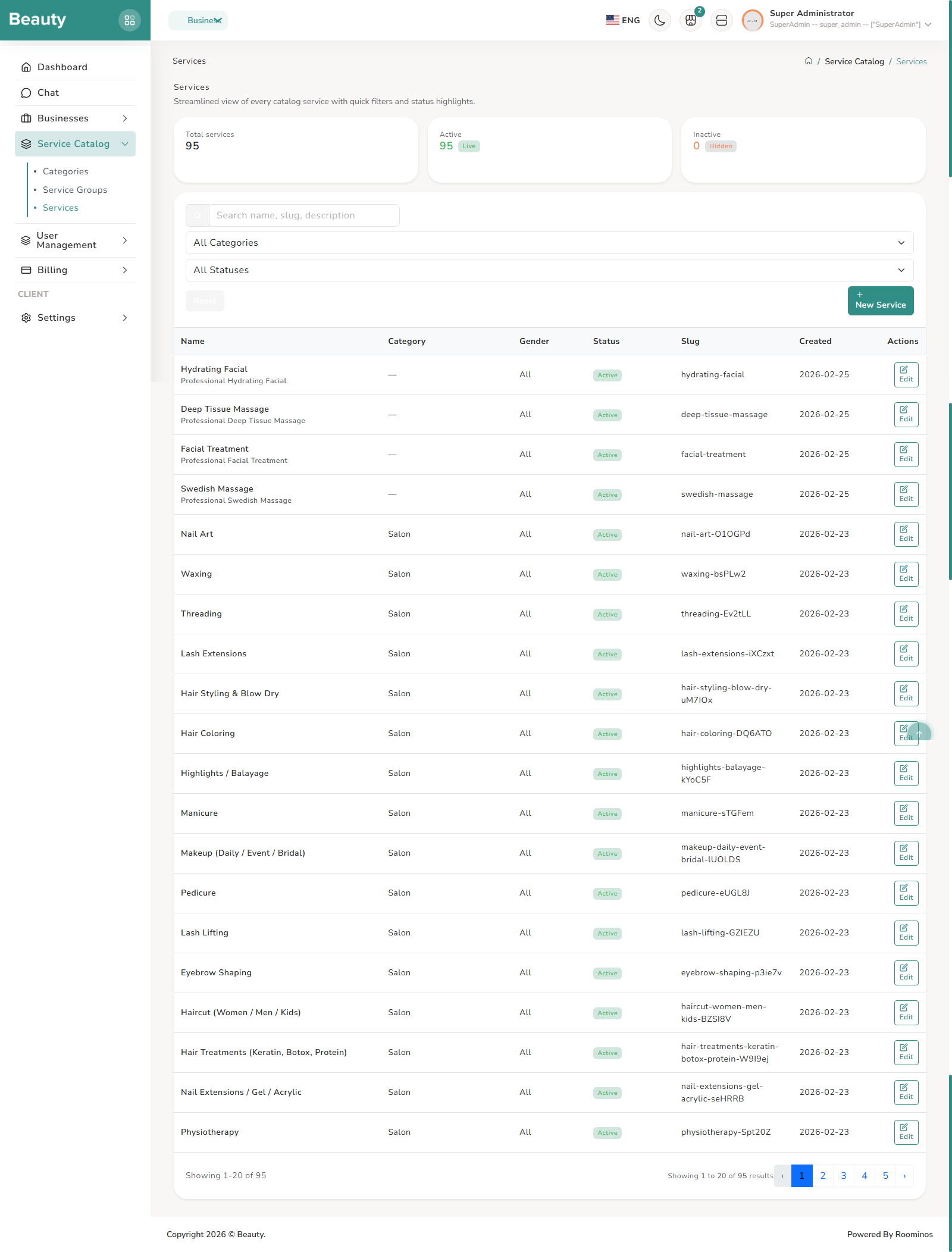 Service Catalog / Services screenshot 1
