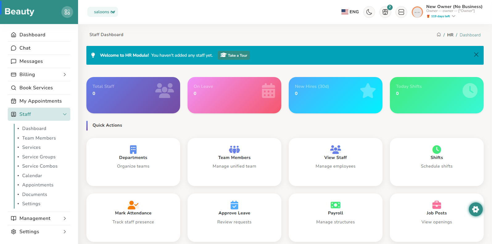 Staff / Dashboard screenshot 1