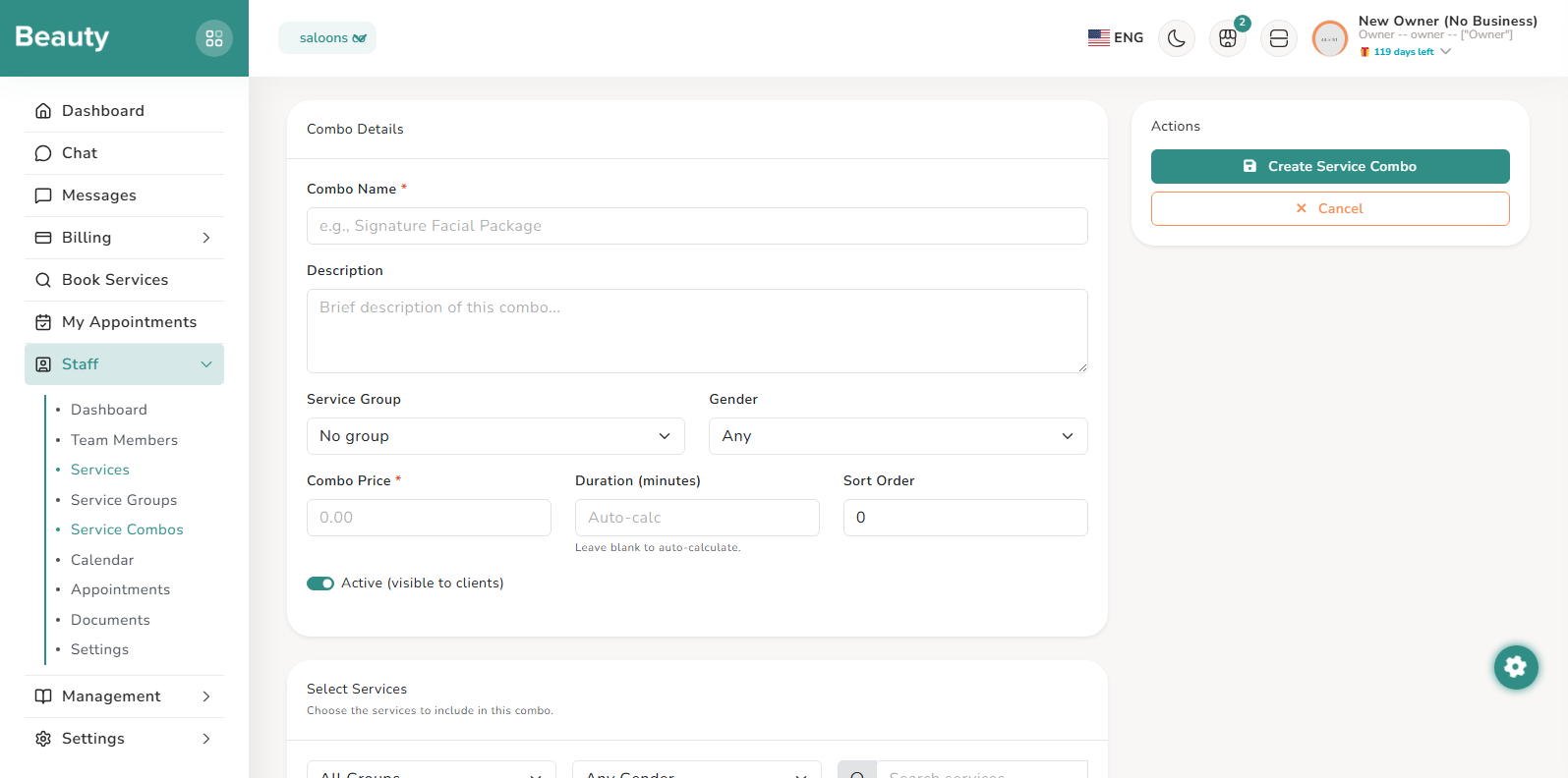 Service Combos screenshot 2
