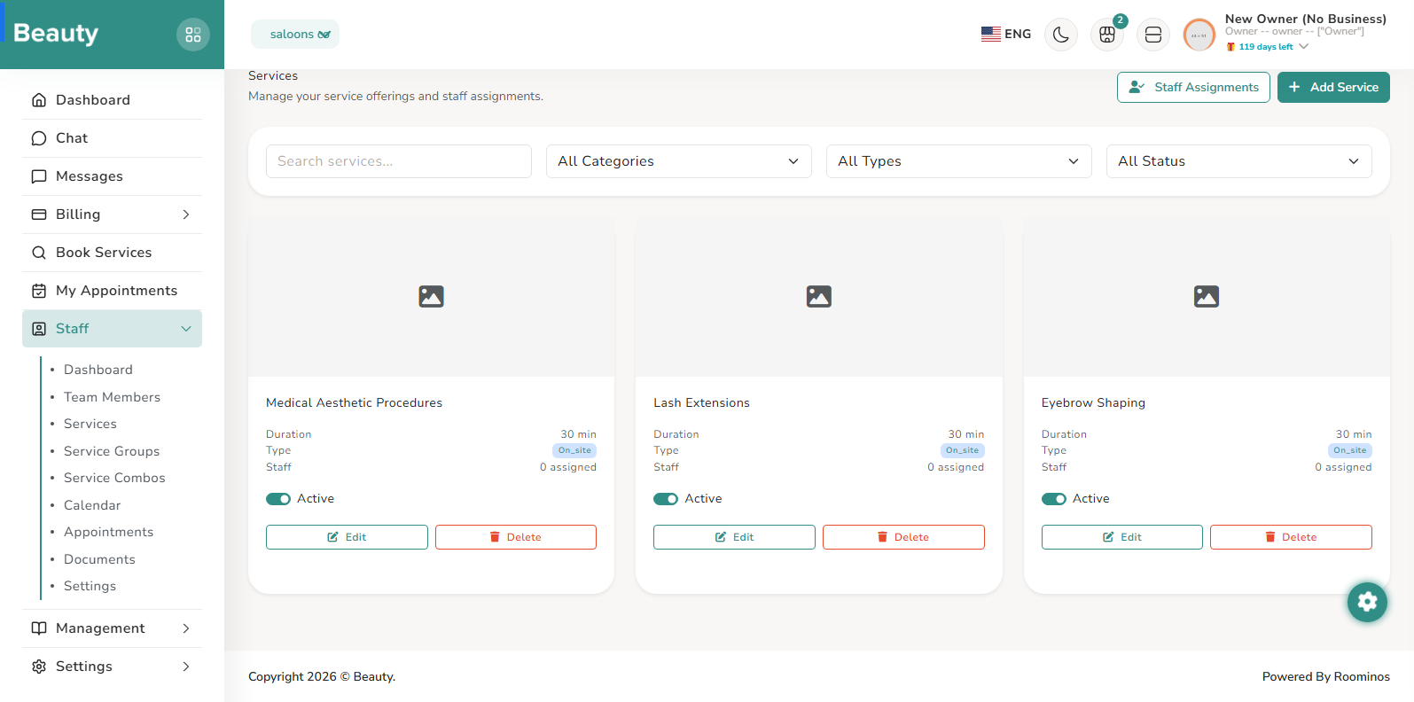 Services screenshot 1